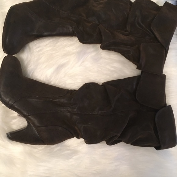Slouchy Brown Boots Size 8.5 NWT - Picture 2 of 8